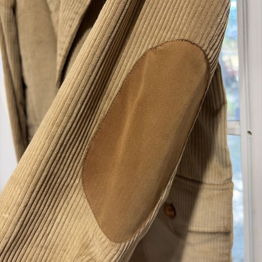 Levi's Panatela Blazer Jacket 42L Corduroy Brown Tan Vtg - Picture 4 of 11